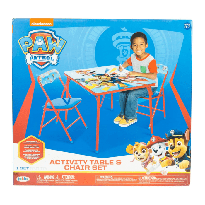 Kids Table & Chairs Set for Kid and Toddler 36 Months up to 7 Years, Includes: 1 Table (24" L X 24" W X 20" H), 2 Chairs (13" L X 13.5" W X 21" H) Weight Limit: 70 Lb - Image 6