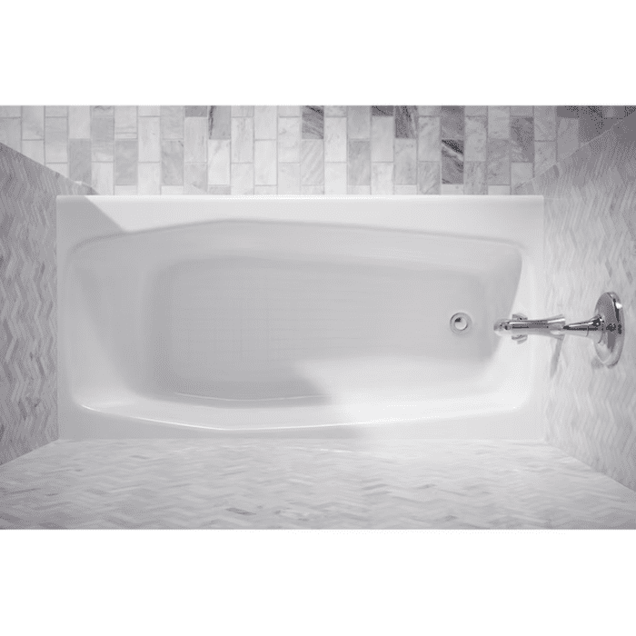 Villager 30.25-In X 60-In White Cast Iron Alcove Soaking Bathtub (Left Drain) - Image 2