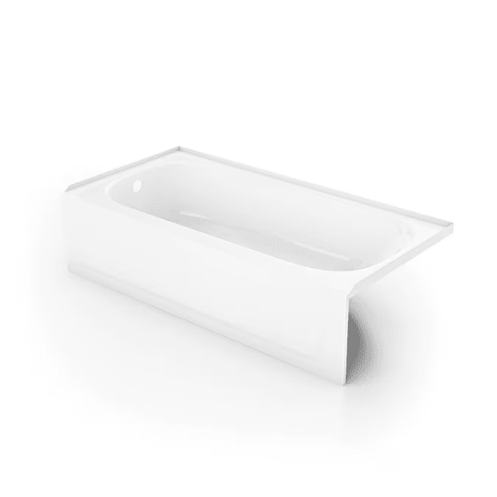 Pro Steel 30-In X 54-In White Porcelain Enameled Steel Alcove Soaking Bathtub (Right Drain) - Image 10