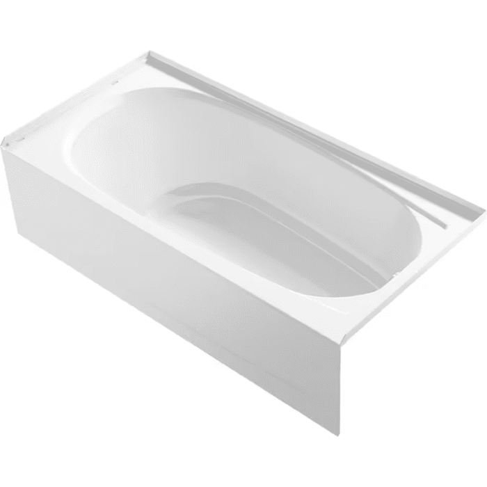 Performa2 29.13-In X 60.25-In White Fiberglass/Plastic Composite Alcove Soaking Bathtub (Right Drain)