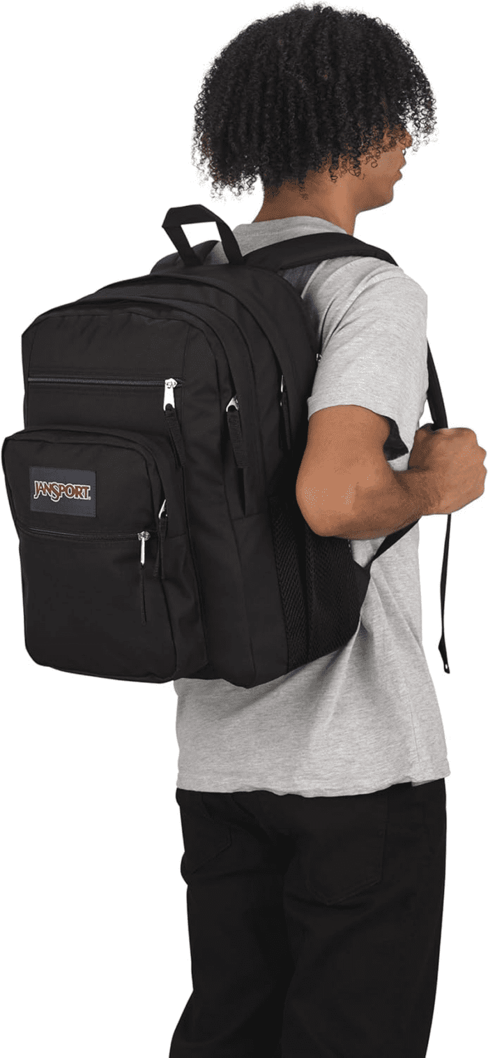 Laptop Backpack - Computer Bag with 2 Compartments, Ergonomic Shoulder Straps, 15” Laptop Sleeve, Haul Handle - Book Rucksack - Black - Image 6