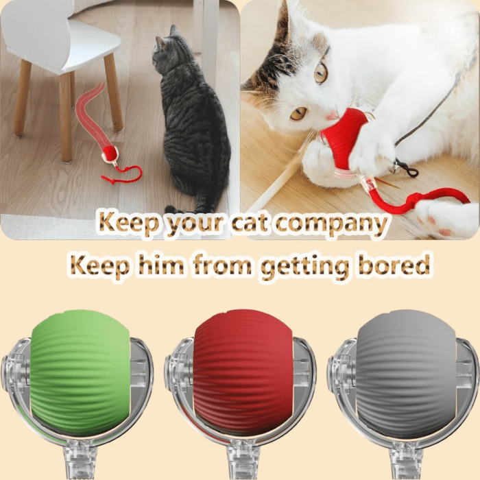 Interactive Cat Toys for Indoor Cats,2025 New Agility Move Cat Balls,Motion Activated Cat Balls, Cat Toys for Bored Indoor Cats（Red） - Image 5