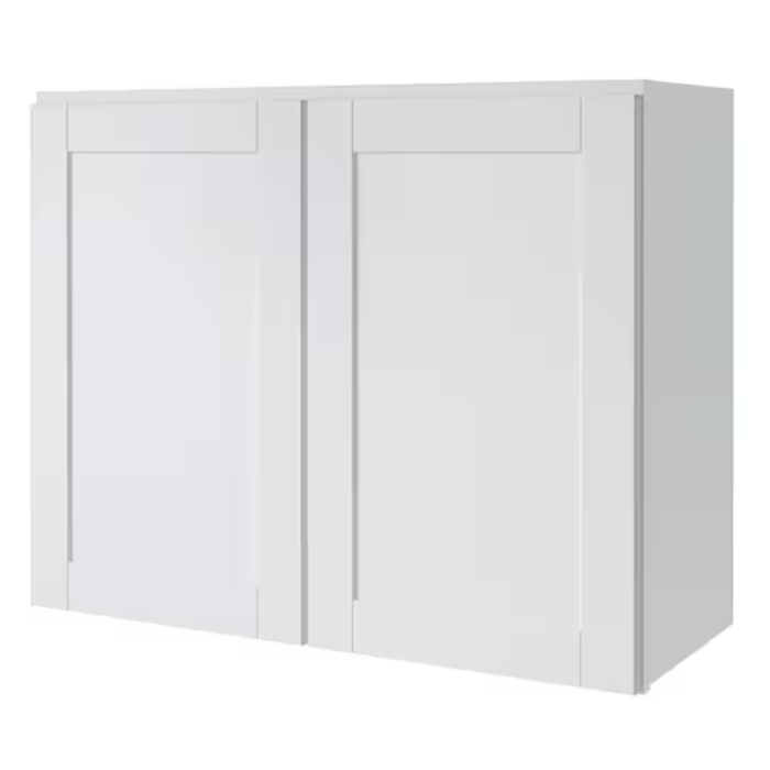 Arcadia 30-In W X 30-In H X 12-In D White Wall Fully Assembled Cabinet (Recessed Panel Shaker Door Style) - Image 30