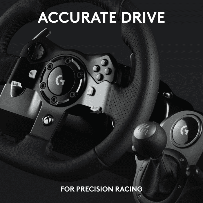 920 Driving Force Racing Wheel and Pedals, Force Feedback +  Driving Force Shifter - Xbox Series X|S, Xbox One and PC, Mac - Black - Image 3