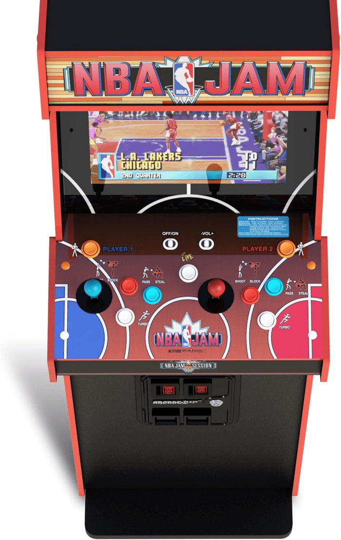 NBA Jam Deluxe 2-Player Control Panel Arcade Machine, Built for Your Home, 5 Foot Tall Cabinet with 3 Classic Games - Image 5