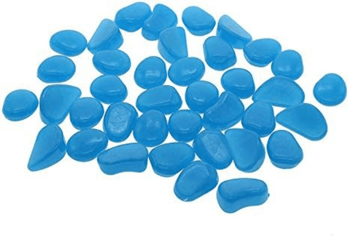 Fish Tank Rocks Glow Blue/Glow in the Dark Pebbles for Garden/Fish Tank/Aquarium/Plant Pots/Bonsai Walkway/Driveway 100Pcs - Image 6