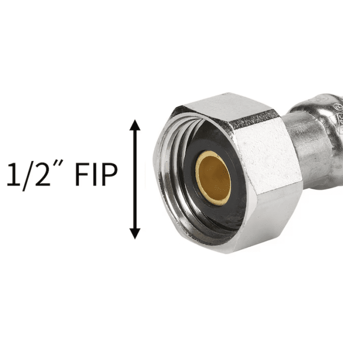 3/8-In Compression X 1/2-In FIP X 20-In Braided Stainless Steel Flexible Faucet Supply Line - Image 7