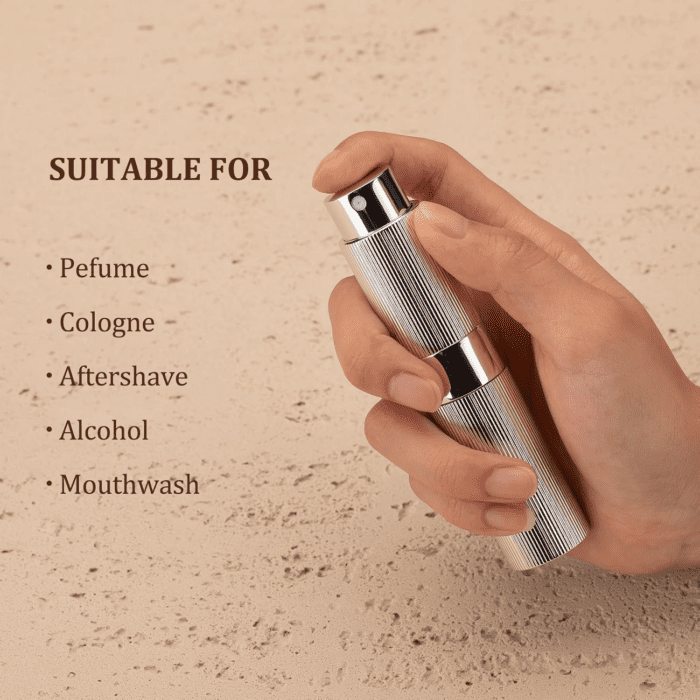 Travel Perfume Atomizer Bottle Refillable: Spray for Travel Size Cologne Empty - Small Portable Fragrance Refill Sprayer - 8Ml, Stripe Black - Image 5