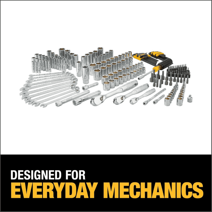 Mechanics Tool Set, 1/4" & 3/8" & 1/2" Drive, Sae/Metric, 205-Piece (DWMT81534) - Image 4