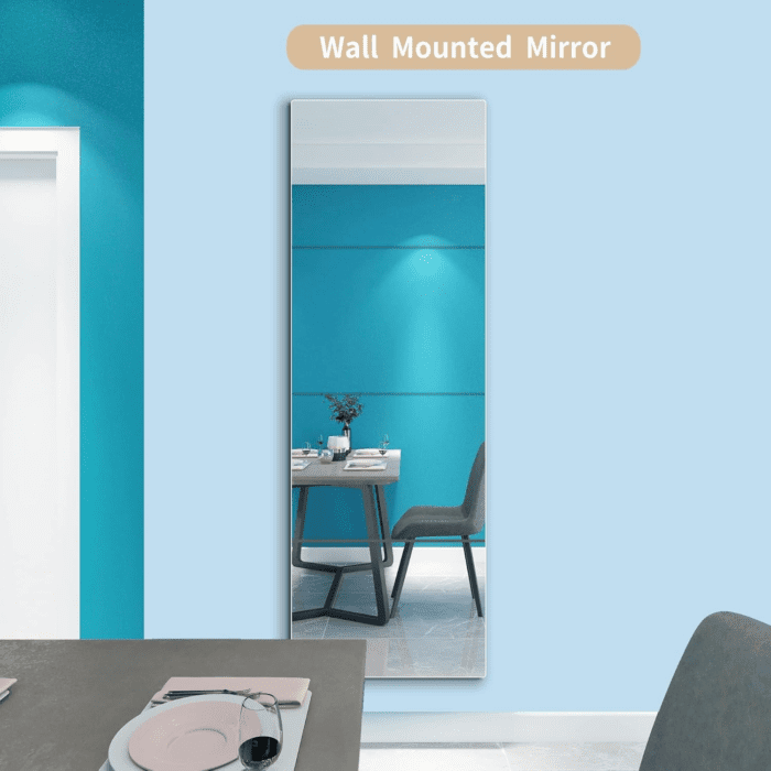 Full Length Mirror for Kids Safety Shatterproof Mirror,Plastic Wall Mirror,Made of Acrylic Plexiglass Mirror,4 Pcs 10"X10",Long Bedroom Door Closet Mirror,Workout for Home Gym Body Mirror - Image 9