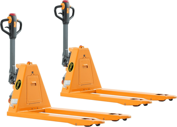 2 Pieces Full Electric Pallet Jack 3300 Lb Capacity, 48" X 27" Forks Powered Pallet Lift Truck Lithium Battery for Indoor Storage and Material Handling - Image 2