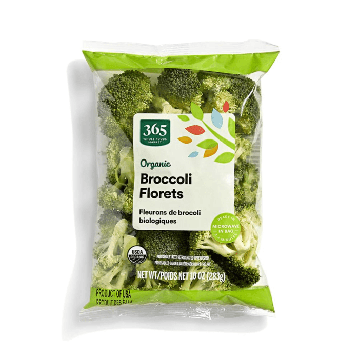 , Organic Broccoli Florets, 10 Ounce