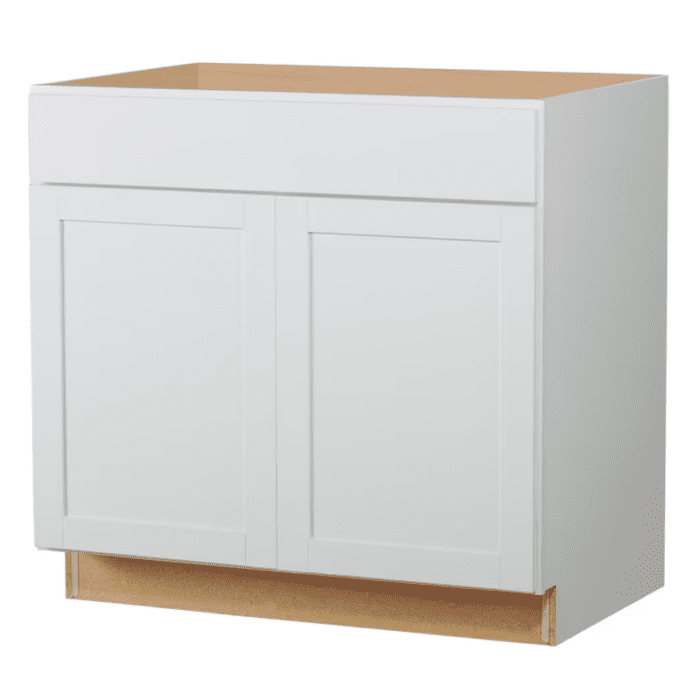 Arcadia 12-In W X 35-In H X 23.75-In D White 1-Drawer Base Fully Assembled Cabinet (Recessed Panel Shaker Style) - Image 22