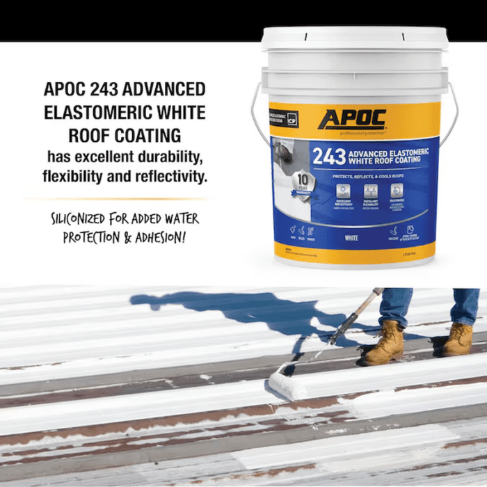 243 4.75-Gallon White Elastomeric Reflective Roof Coating (10-Year Limited Warranty) - Image 4