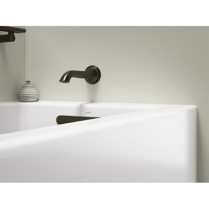 Underscore 32-In X 60-In White Acrylic Alcove Soaking Bathtub (Left Drain) - Image 11