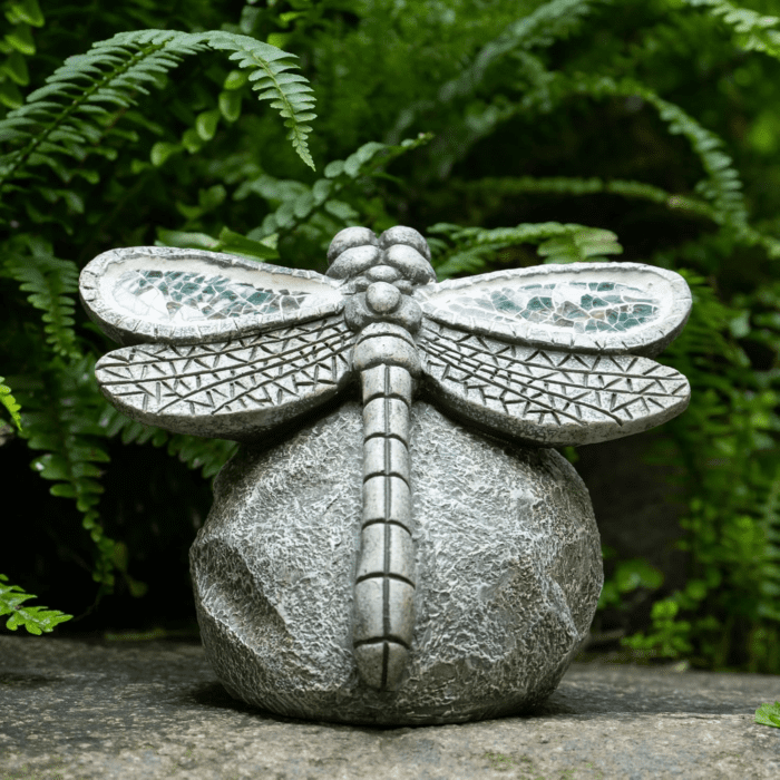 Garden Statue Dragonfly,Solar Dragonfly Decor for Outdoor,Resin Dragonfly Figurine with Solar Light for Patio,Balcony,Yard,Lawn Ornament,Perfect Garden Gift - Image 2