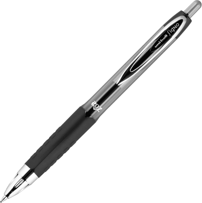 Black Retractable Gel Pens 36 Pack with Medium Points,  207 Signo Click Pens Are Fraud Proof and the Best Office Pens, Nursing Pens, Business Pens, School Pens, and Bible Pens - Image 4