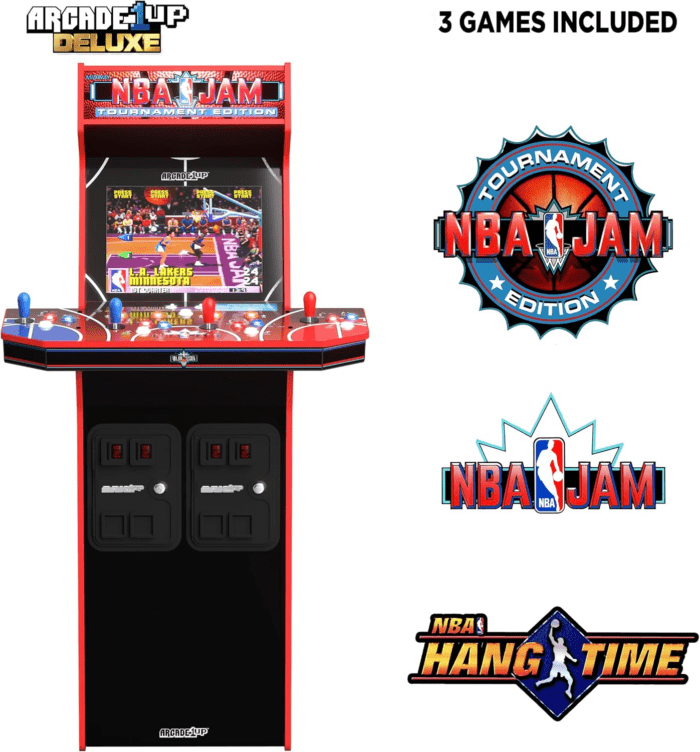 NBA Jam 30Th Anniversary Deluxe Arcade Machine, Built for Your Home, 5 Foot Tall Cabinet with 3 Classic Games - Image 3