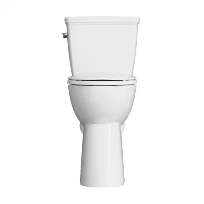 White Elongated Tall Height Soft Close 2-Piece Toilet 12-In Rough-In Watersense 1.28 GPF