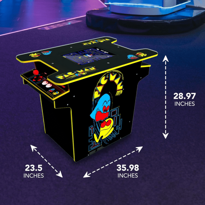 PAC-MAN Arcade Game Table, Full Home Machine, Black Series Edition - Image 2