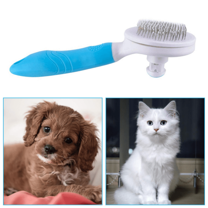 Cat Self Cleaning Slicker Brush, Pets Skin Friendly Cat Brush for Dogs Cats Grooming Brush Tool Easy to Remove Loose Undercoat, Mats Tangled Hair Slicker Massage Cats Dogs Brush - Upgraded - Image 7