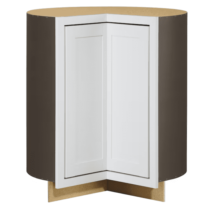 Arcadia 36-In W X 35-In H X 23.75-In D White Lazy Susan Corner Base Fully Assembled Cabinet (Recessed Panel Shaker Style) - Image 2