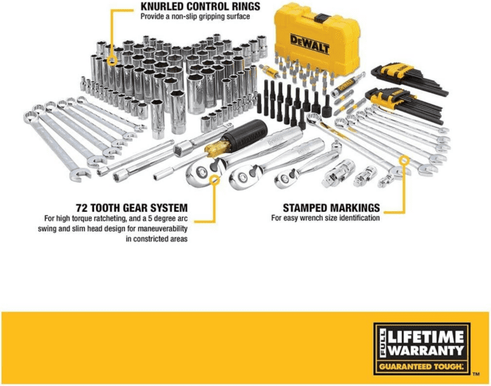 Mechanics Tools Kit and Socket Set, 168-Piece (DWMT73803) - Image 2