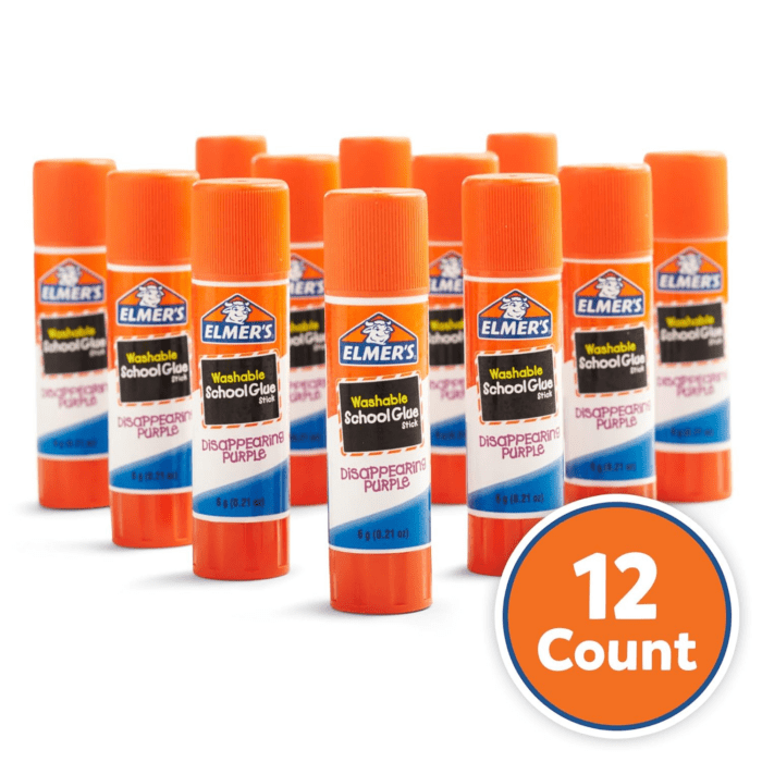 Disappearing Purple School Glue Sticks, Washable, 6 Grams, 12 Count - Image 5