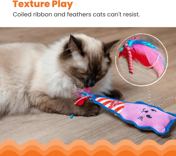 Kitt'N Candy Kicker Pink Interactive Catnip Cat Toy - Image 5