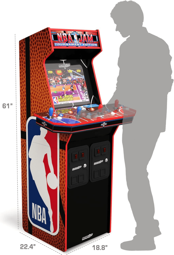 NBA Jam 30Th Anniversary Deluxe Arcade Machine, Built for Your Home, 5 Foot Tall Cabinet with 3 Classic Games - Image 5