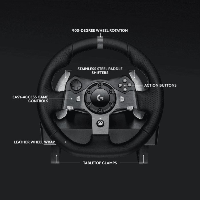 920 Driving Force Racing Wheel and Pedals, Force Feedback +  Driving Force Shifter - Xbox Series X|S, Xbox One and PC, Mac - Black - Image 5