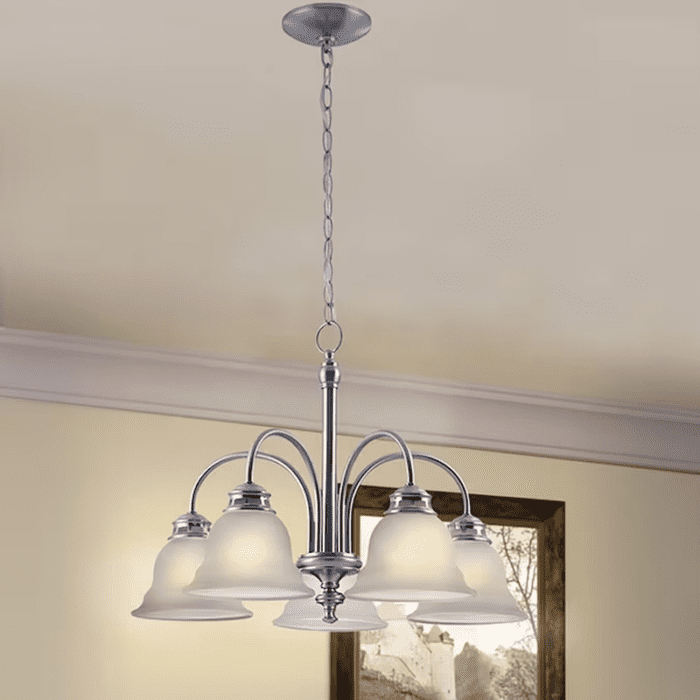 Fallsbrook 5-Light Brushed Nickel Traditional Chandelier - Image 7