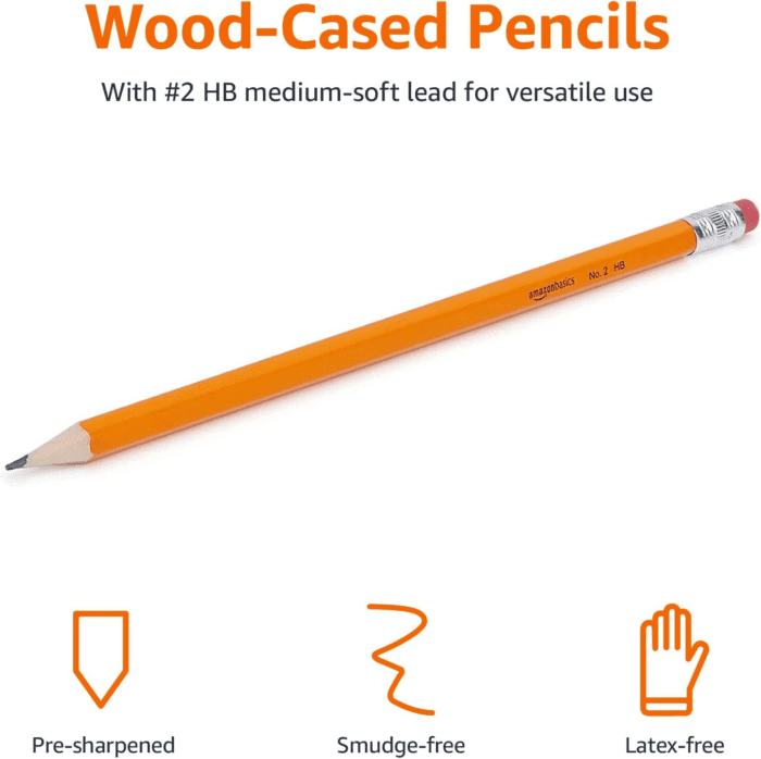 Woodcased Classroom #2 Pencils with Erasers, Pre-Sharpened, HB Lead, Value Pack of 30 Count, Orange - Image 2