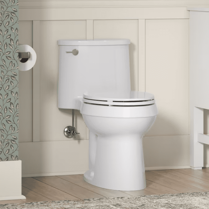 Prosa White Elongated Chair Height Soft Close 1-Piece Toilet 12-In Rough-In Watersense 1.28 GPF - Image 10