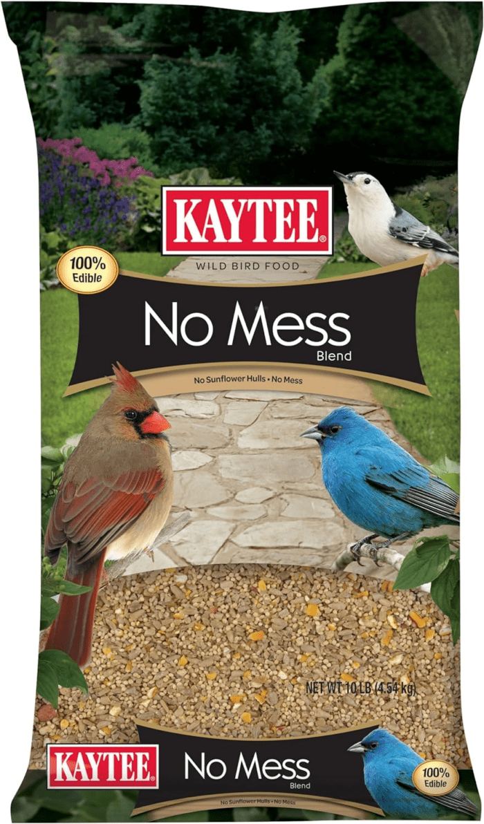 Wild Bird (No Mess or Waste Free) Food Seed Blend for Blue Jays, Woodpeckers, Juncos, Cardinals, Grosbeaks, Sparrows, and Finches, 10 Pound, (Packaging May Vary)