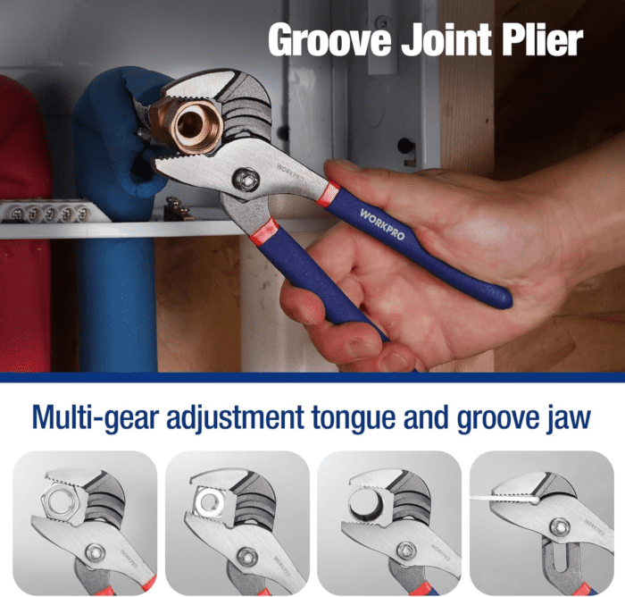 7-Piece  Pliers Set with Groove Joint, Long Nose, Slip Joint, Linesman, and Diagonal Pliers for DIY & Home Use - Image 5