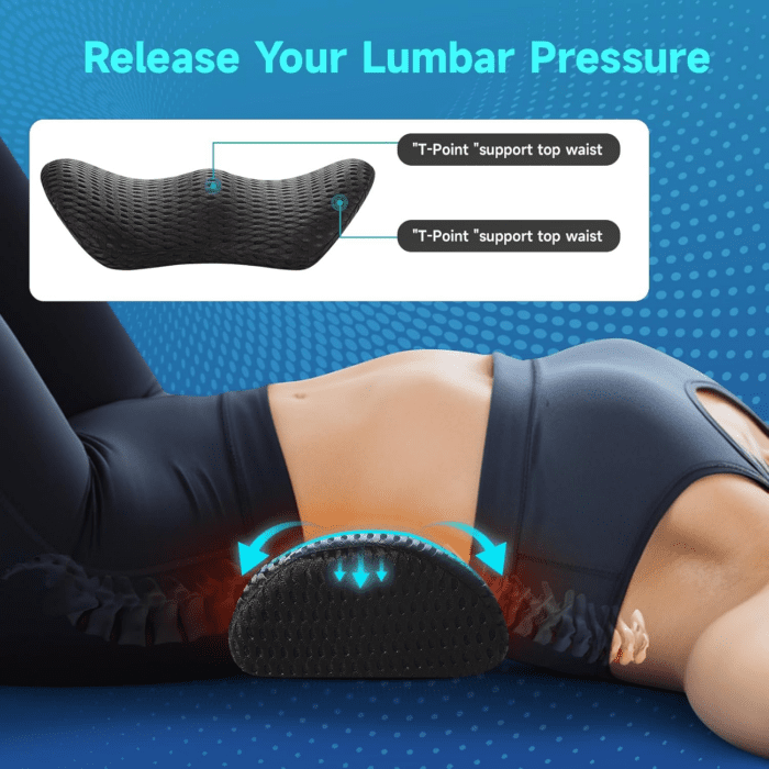 Lumbar Support Pillow for Office Chair Car Back Support Pillow, Memory Foam Gaming Chair Desk Chair Back Cushion for Lower Back Pain Relief, Ergonomic Back Rest - Image 2