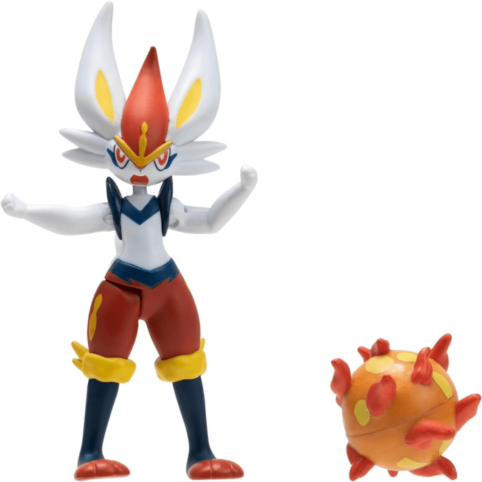 Pokémon Battle Figure 10 Pack - One 4.5-Inch Cinderace Figure plus Three 3-Inch and Six 2-Inch Battle Figures Including Pikachu (Amazon Exclusive) - Image 4