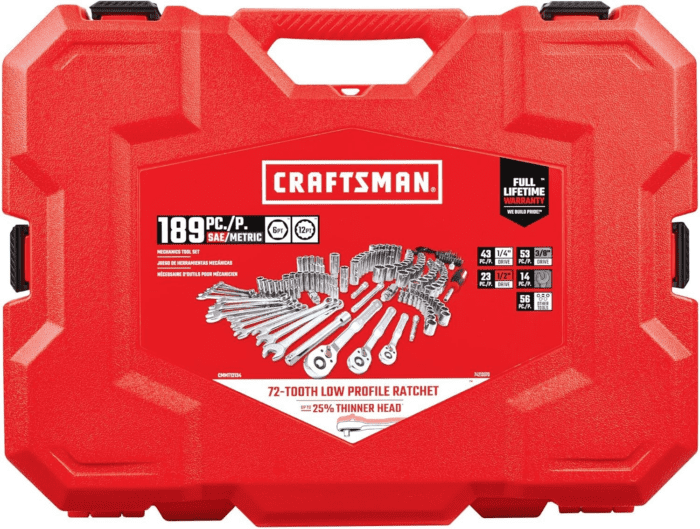 Mechanics Tool Set, 1/4 and 3/8 Inch Drive, 189 Piece (CMMT12134) - Image 5