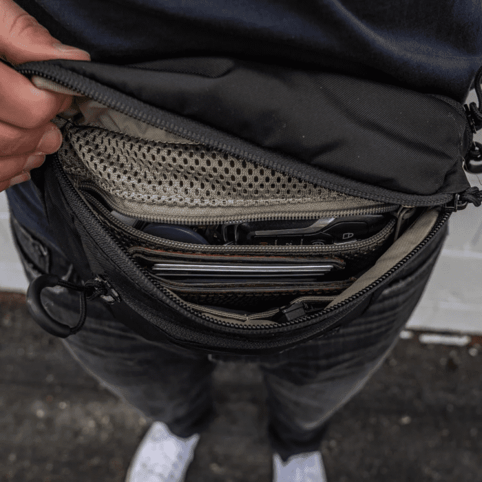 Bando Bag - Tactical Men'S Fanny Pack W/Adjustable Waist Belt, Zippered Pockets, Compact Lightweight Belt Bag, Everyday Hip Pouch for Travel Outdoor Running Hunting, Gray - Image 8