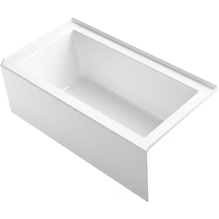 Underscore 32-In X 60-In White Acrylic Alcove Soaking Bathtub (Left Drain) - Image 12