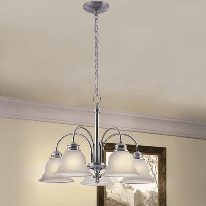 Fallsbrook 5-Light Brushed Nickel Traditional Chandelier - Image 6