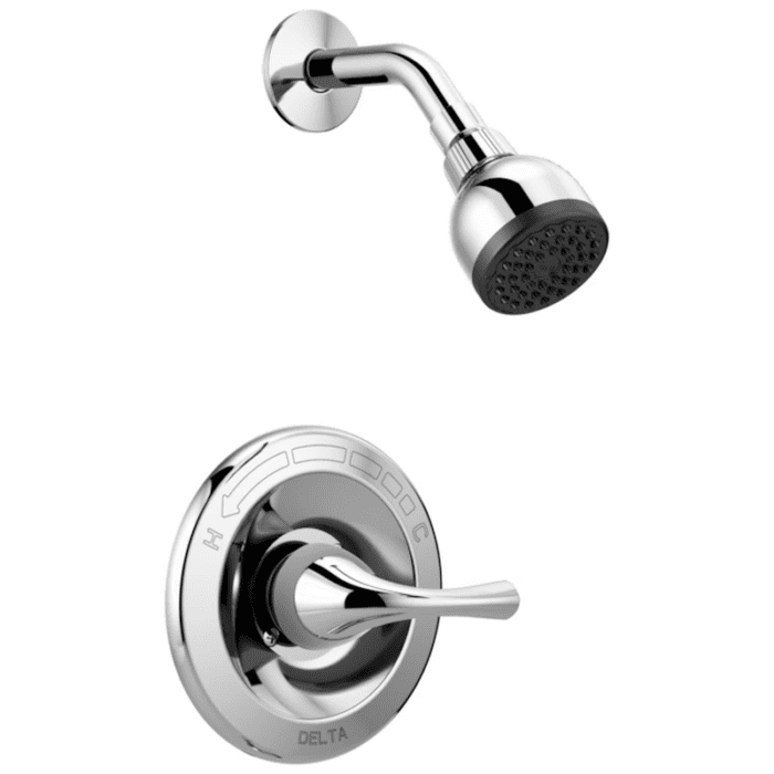 Foundations Chrome 1-Handle Single Function 2-In round Shower Faucet Valve Included