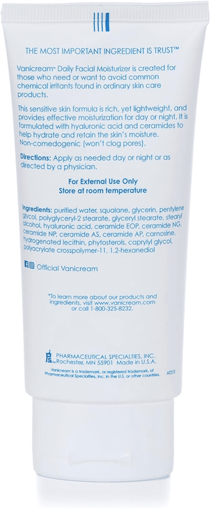 Daily Facial Moisturizer with Ceramides and Hyaluronic Acid - Formulated without Common Irritants for Those with Sensitive Skin, 3 Fl Oz (Pack of 1) - Image 2