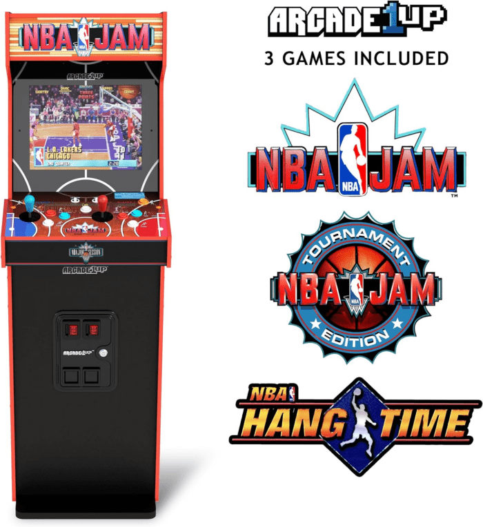 NBA Jam Deluxe 2-Player Control Panel Arcade Machine, Built for Your Home, 5 Foot Tall Cabinet with 3 Classic Games - Image 3