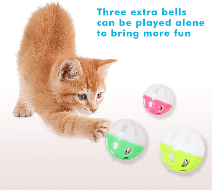 Cat Toy Roller 3-Level Turntable Cat Toy Balls with Six Colorful Balls Interactive Kitten Fun Mental Physical Exercise Puzzle Toys. - Image 5