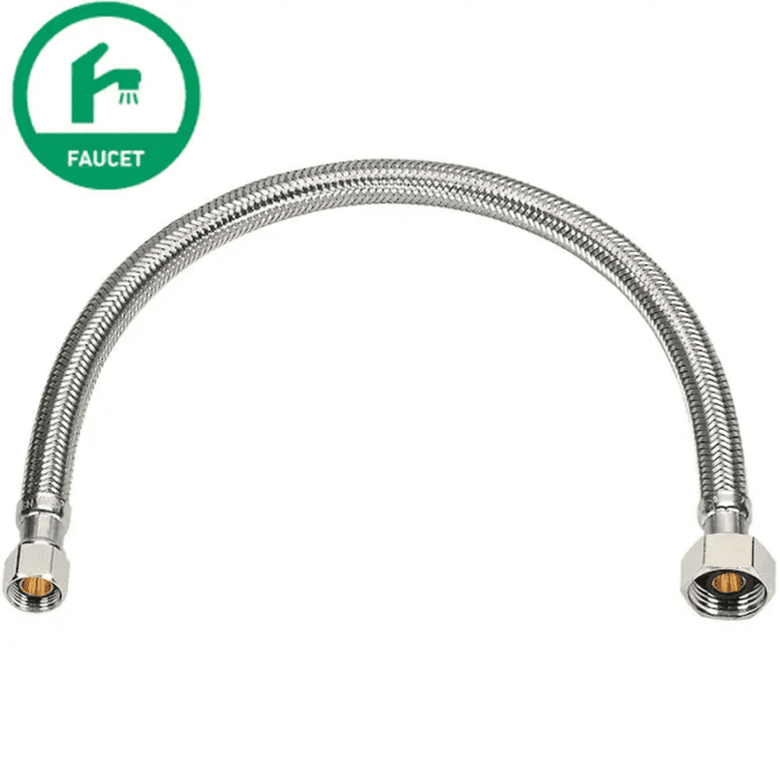 3/8-In Compression X 1/2-In FIP X 20-In Braided Stainless Steel Flexible Faucet Supply Line - Image 8