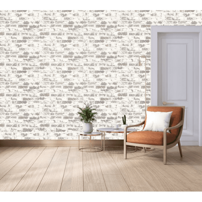 48-In X 96-In Embossed White MDF Faux Brick Wall Panel - Image 10