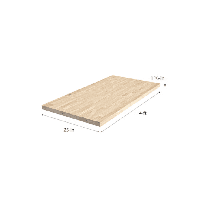 4-Ft X 25-In X 1.5-In Finger-Jointed Natural Hevea Butcher Block Countertop - Image 9