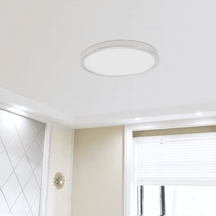 Adjustable Color Temperature 1-Light 13-In Matte Black LED Flush Mount Light - Image 8